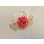 Korall-ekrü csuklódísz 