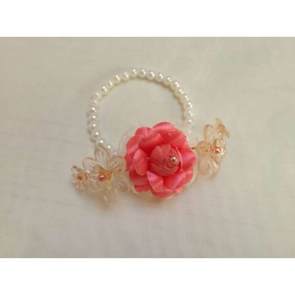 Korall-ekrü csuklódísz 