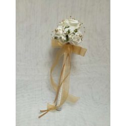   Ekrü-arany dobó, koszorúslány vagy köszöntő örök-csokor 