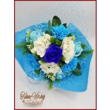 Kék vegyes szappanvirág csokor 