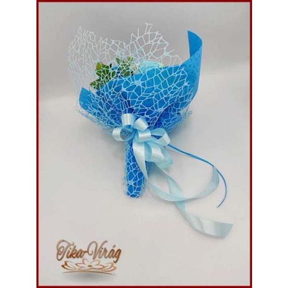 Kék vegyes szappanvirág csokor 