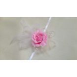 Csuklódísz rózsaszín-fehér 