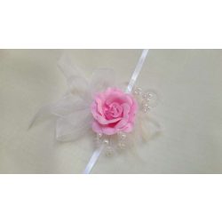 Csuklódísz rózsaszín-fehér 
