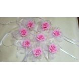 Csuklódísz rózsaszín-fehér 