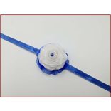 Fehér-királykék nyakdísz 