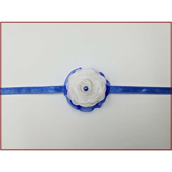 Fehér-királykék nyakdísz 