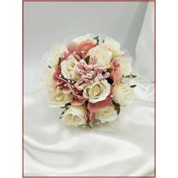 Mályvás-pasztell Örök-csokor 12 virágos 