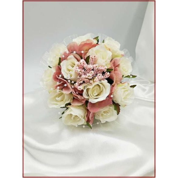 Mályvás-pasztell Örök-csokor 12 virágos 