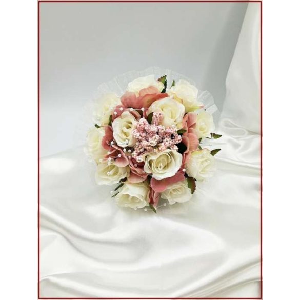 Mályvás-pasztell Örök-csokor 12 virágos 