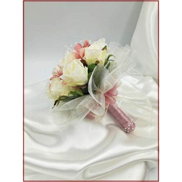 Mályvás-pasztell Örök-csokor 12 virágos 