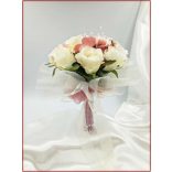 Mályvás-pasztell Örök-csokor 12 virágos 