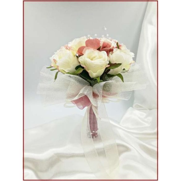 Mályvás-pasztell Örök-csokor 12 virágos 