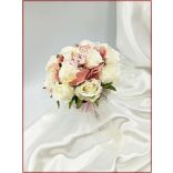 Mályvás-pasztell Örök-csokor 12 virágos 