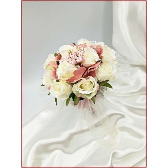 Mályvás-pasztell Örök-csokor 12 virágos 