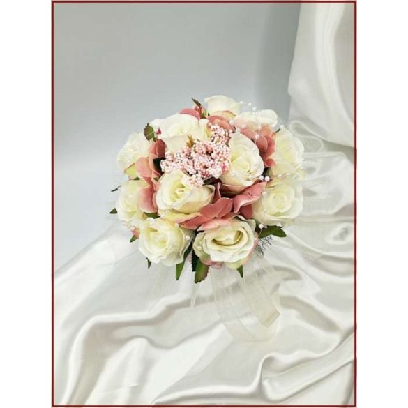 Mályvás-pasztell Örök-csokor 12 virágos 