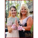 Esküvői csuklódísz, szalagavatóra is. Mályva orchideás csuklódísz 