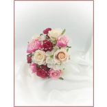 Pink-barack-pasztell örök-csokor 13 virágos 