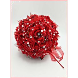 Piros Rózsa örök-csokor 16 virágos 
