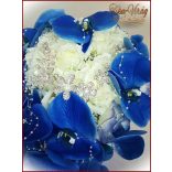 Kék orchideás örök-csepp-csokor 