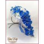 Kék orchideás örök-csepp-csokor 