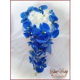 Kék orchideás örök-csepp-csokor 