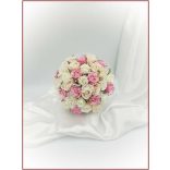 Pink-barack-pasztell örök-csokor 32 szál rózsából 