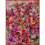 80 cm ármérőjű örök-asztaldísz narancsos-lilás árnyalatú 