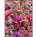 80 cm ármérőjű örök-asztaldísz narancsos-lilás árnyalatú 