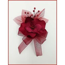 Bordó Orchideás kitűző 