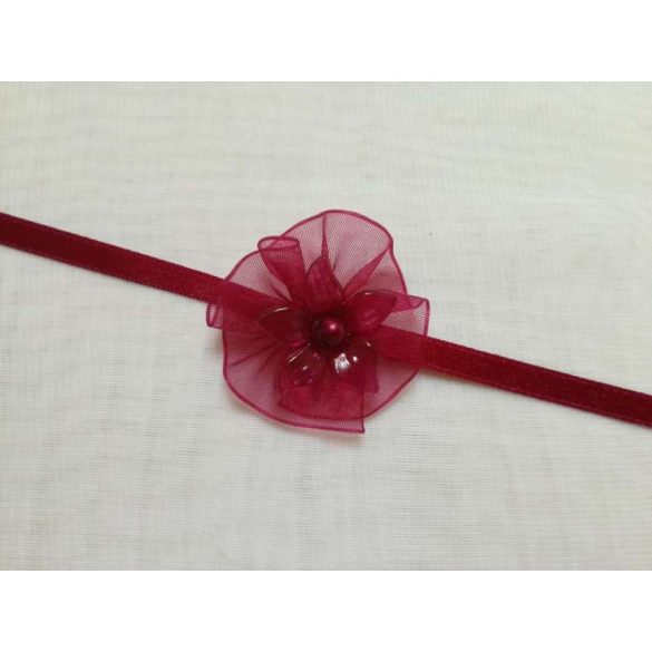 Csuklódísz vagy nyakdísz bordó 