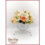 Barack-fehér örök-asztaldísz (magasított vázába is ajánlom) 