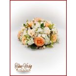 Barack-fehér örök-asztaldísz (magasított vázába is ajánlom) 