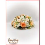 Barack-fehér örök-asztaldísz (magasított vázába is ajánlom) 