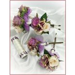 Lila-pasztell 5 felé repülő dobó-Örök-csokor 15 virágos 