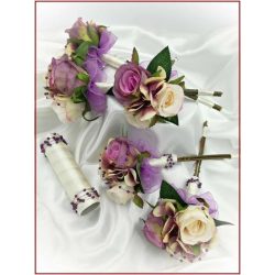   Lila-pasztell 5 felé repülő dobó-Örök-csokor 15 virágos 