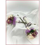 Lila-pasztell 5 felé repülő dobó-Örök-csokor 15 virágos 