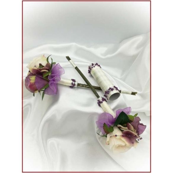 Lila-pasztell 5 felé repülő dobó-Örök-csokor 15 virágos 