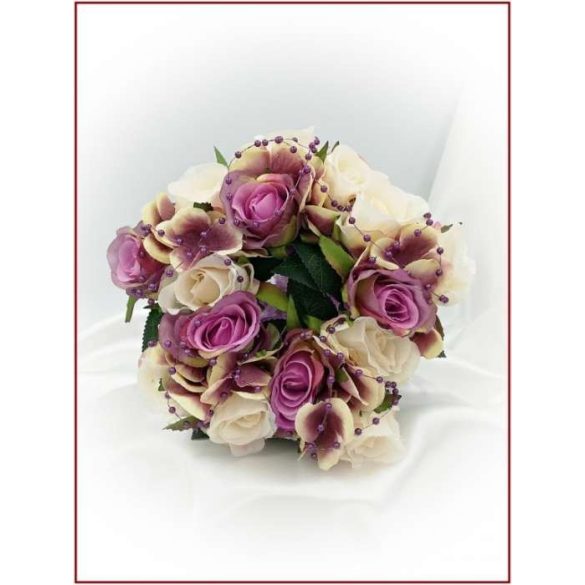 Lila-pasztell 5 felé repülő dobó-Örök-csokor 15 virágos 