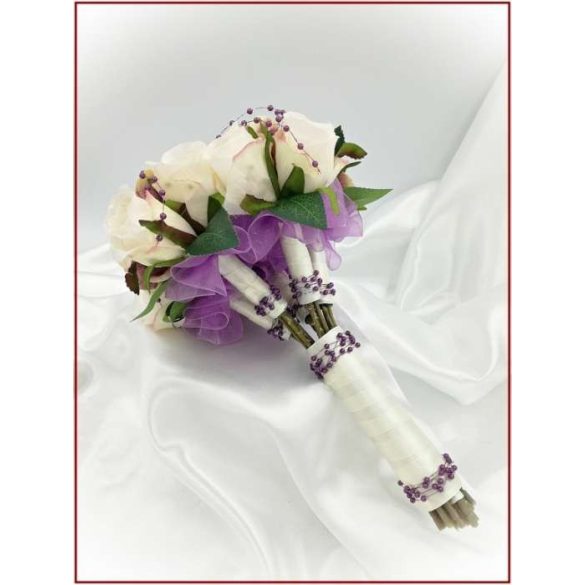 Lila-pasztell 5 felé repülő dobó-Örök-csokor 15 virágos 