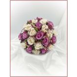 Lila-pasztell örök-csokor 24 szálas 