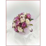 Lila-pasztell örök-csokor 24 szálas 