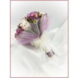 Lila-pasztell örök-csokor 24 szálas 