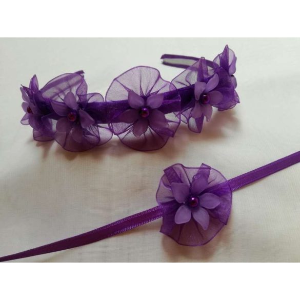 Hajráf sötét lila szett 