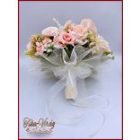 Barack-krém orchideás-rózsa örök-csokor 