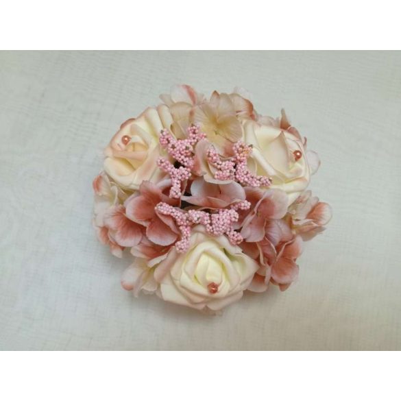 Asztaldísz vintage színű hamvas barack 