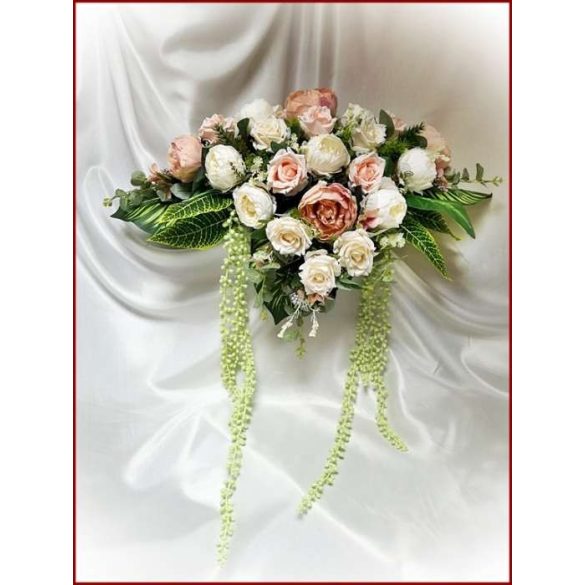 Vintage barack-ekrü örök--asztaldísz 