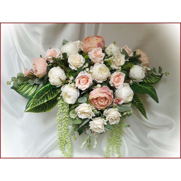 Vintage barack-ekrü örök--asztaldísz 