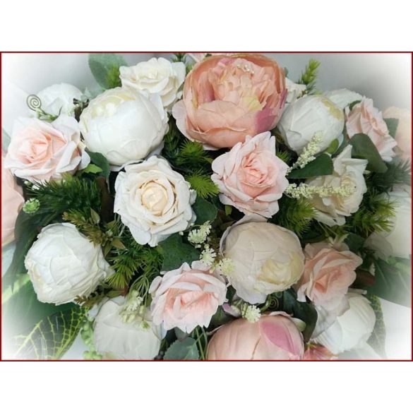 Vintage barack-ekrü örök--asztaldísz 