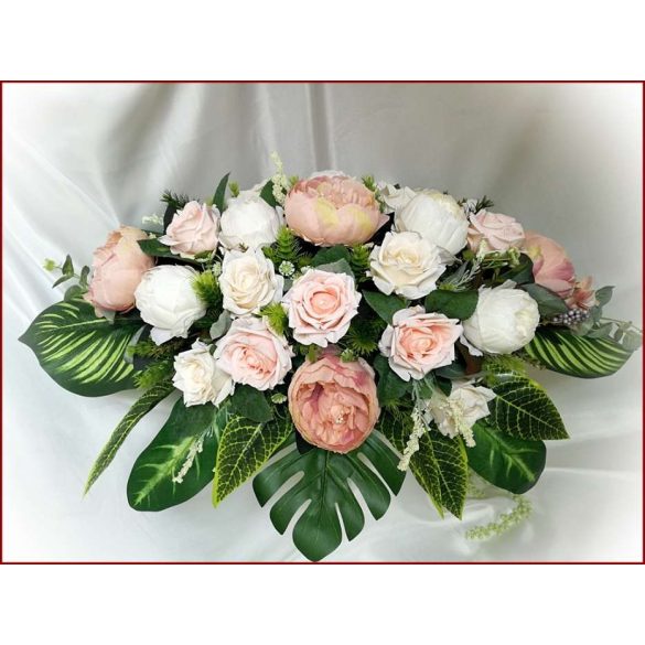 Vintage barack-ekrü örök--asztaldísz 