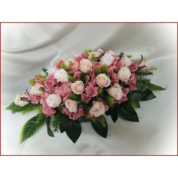 Mályvás-pasztell asztaldísz 